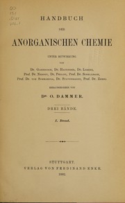 Front cover of Handbuch der anorganischen chemie by Dammer, Otto