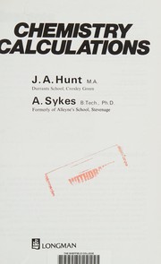 Cover of Chemistry Calculations by James Andrew Hunt