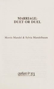 Cover of Marriage by Morris Mandel