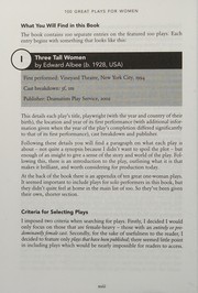 Front cover of 100 Great Plays for Women by Lucy Kerbel