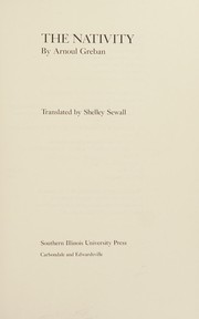 Cover of The Nativity by Arnoul Gréban