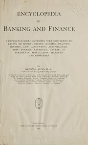 Cover of Encyclopedia of banking and finance by Glenn G. Munn