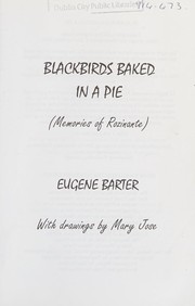 Cover of Blackbirds baked in a pie by Eugene Barter