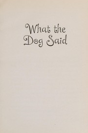 Front cover of What the dog said by Randi Reisfeld