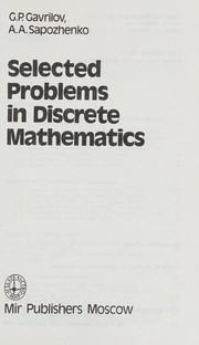 Front cover of Selected problems in discrete mathematics by G. P. Gavrilov