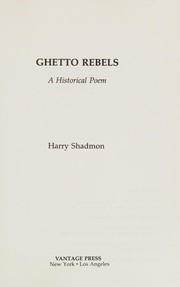 Cover of Ghetto Rebels by Harry Shadmon