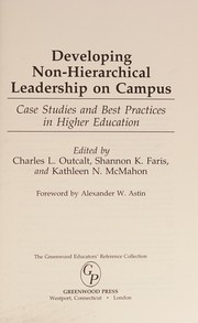 Front cover of Developing non-hierarchical leadership on campus by Charles L. Outcalt