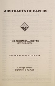 Front cover of Abstracts of papers by American Chemical Society. Meeting
