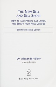 Front cover of The new sell and sell short by Alexander Elder