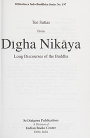 Front cover of Ten suttas from Dīgha nikāya, long discourses of the Buddha by Unknown