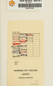 Front cover of Reason and belief by Brand Blanshard