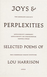 Cover of Joys & perplexities by Lou Harrison