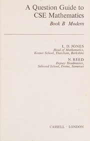 Front cover of A question guide to CSE mathematics by Lynn Daniel Jones