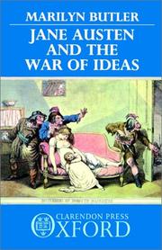 Front cover of Jane Austen and the war of ideas by Marilyn Butler