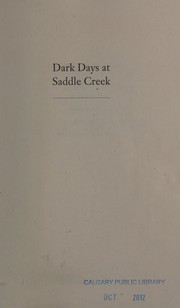Cover of Dark Days at Saddle Creek by Shelley Peterson
