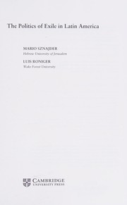 Front cover of The politics of exile in Latin America by Mario Sznajder