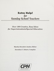 Front cover of Extra help! for Sunday school teachers by Martha Streufert Jander