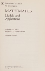 Front cover of Instructor's manual to accompany Mathematics by Lawrence C. Eggan