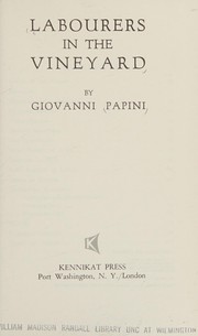 Front cover of Labourers in the vineyard by Papini, Giovanni