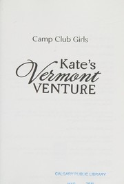 Front cover of Kate's Vermont venture by Janice Hanna