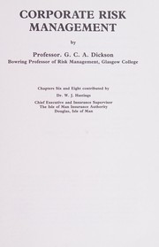 Cover of Corporate risk management by G. C. A. Dickson