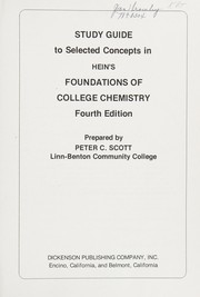 Cover of Study guide to selected concepts in Hein's Foundations of college chemistry by Peter C Scott