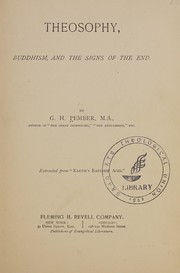 Front cover of Theosophy, Buddhism, and the signs of the end by G. H. Pember