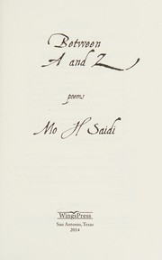 Cover of Between A and Z by Mo H. Saidi