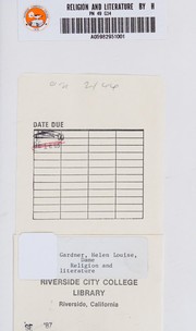 Cover of Religion and Literature by Helen Louise Gardner