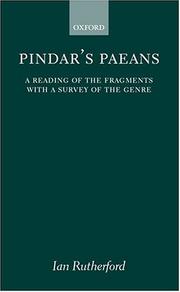 Cover of Pindar's Paeans by Pindar