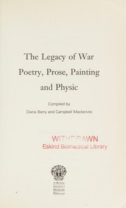 Front cover of The legacy of war by Diana Berry