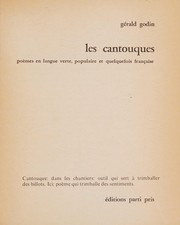 Cover of Les cantouques by Gérald Godin