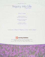 Cover of Selected material from inquiry into life by Sylvia S. Mader
