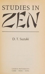 Cover of Studies in Zen by Daisetsu Teitaro Suzuki