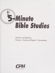 Cover of Five-Minute Bible Studies by Roger Sonnenberg