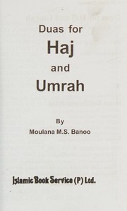 Front cover of Duas for Haj and Umrah by M. S. Banoo