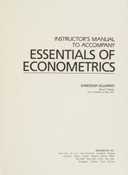 Front cover of Instructor's manual to accompany Essentials of econometrics by Damodar N. Gujarati