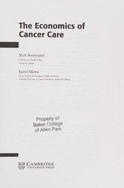 Cover of ECONOMICS OF CANCER CARE by NICHOLAS BOSANQUET
