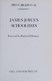 Cover of James Joyce's schooldays by Bruce Bradley