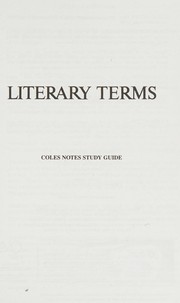Front cover of Literary terms by Coles Publishing Company