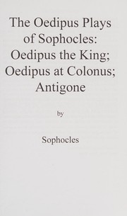 Front cover of Oedipus plays of Sophocles by Sophocles