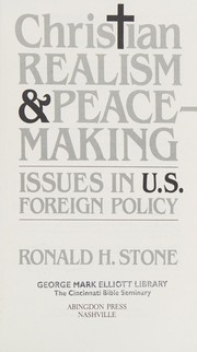 Cover of Christian realism & peacemaking by Ronald H. Stone