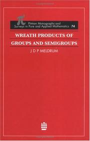 Front cover of Wreath products of groups and semigroups by J. D. P. Meldrum