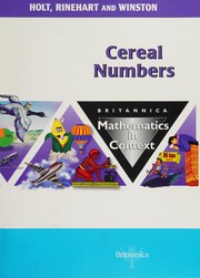 Cover of Cereal numbers by RINEHART AND WINSTON HOLT
