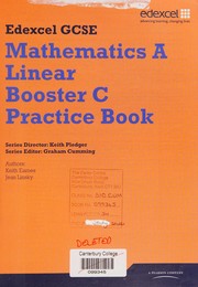 Cover of Edexcel GCSE mathematics A linear by Keith Eames
