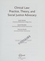 Front cover of Clinical law by Sarah Buhler