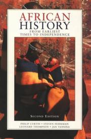 Front cover of African history by Philip D. Curtin