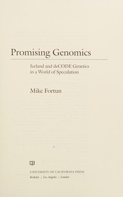 Cover of Promising genomics by Michael Fortun