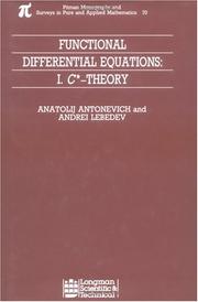 Cover of Functional differential equations by A. B. Antonevich