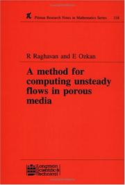 Cover of A method for computing unsteady flows in porous media by R. Raghavan